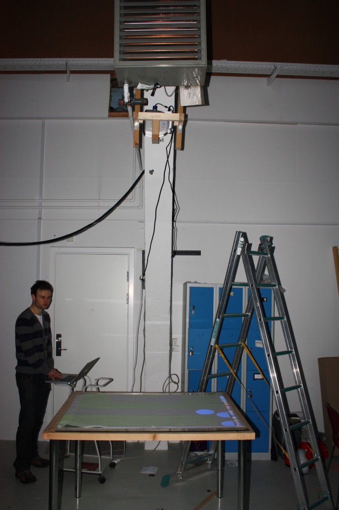 ARTowerDefence - Morten is testing the setup